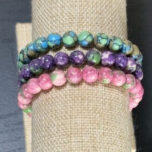 Handcrafted gemstone beaded bracelet